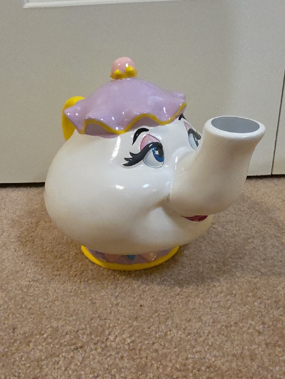 Disney Mrs. Potts Ceramic Teapot Piggy Bank